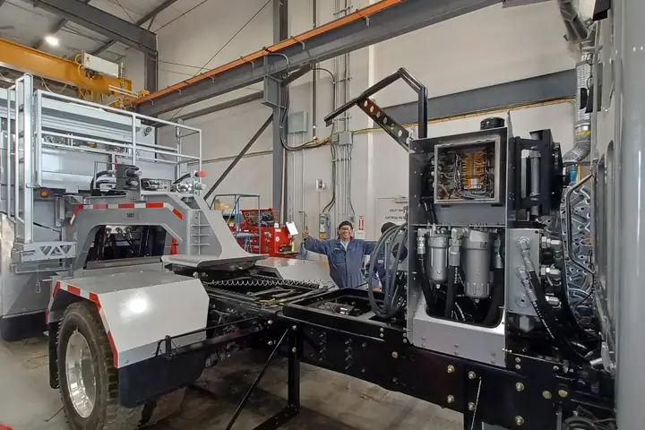 A Magnum cementing unit being built in their fabrication shop