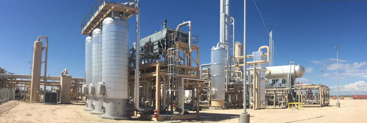 A gas processing plant run by Midstream Operators